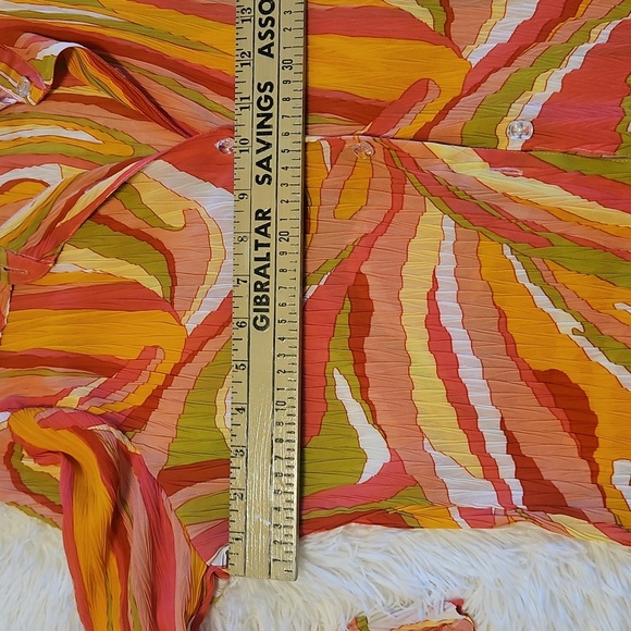 Essentials by Milano Multicolor Button-Down Shirt - Picture 8 of 9